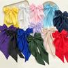 Hairpin Style Bow Double-layered Ribbon Long Tail Tassel Fashionable Lady's Spring Clip Hair Accessory