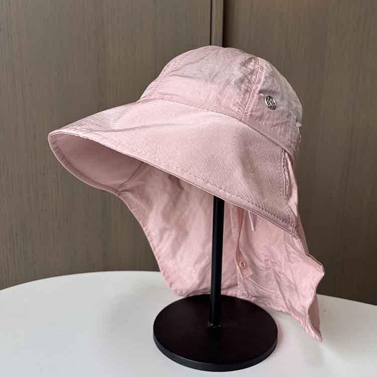 Summer eaves sunscreen bucket hat women's new anti-ultraviolet neck protection shawl sun hat outdoor quick-drying mountaineering hat