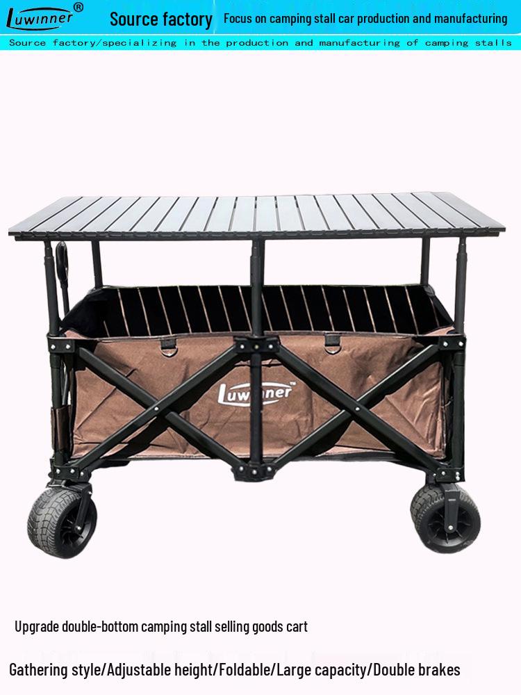 Road Winner Folding Camping Cart: 120-150-167 Versatile Tabletop for Outdoor Markets