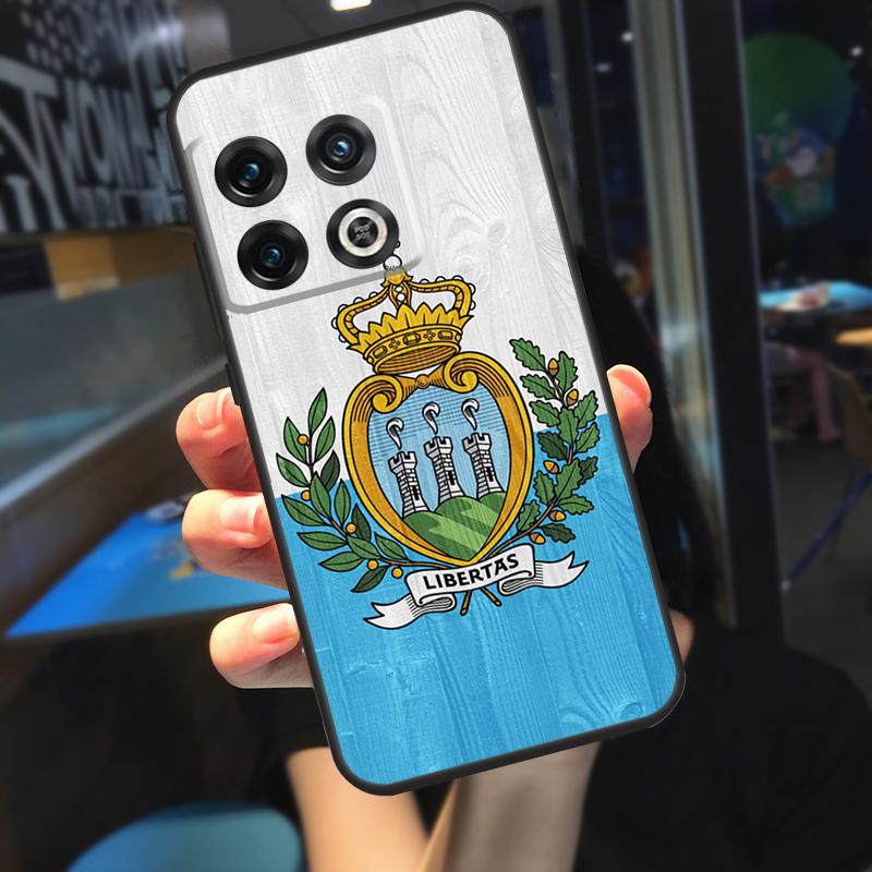 San Marino Flag Funda For OnePlus 12R 13 R 12 11 9 10 Pro 8T 9RT 10T OnePlus Nord 4 CE 2 3 Lite N20 N30 Case
