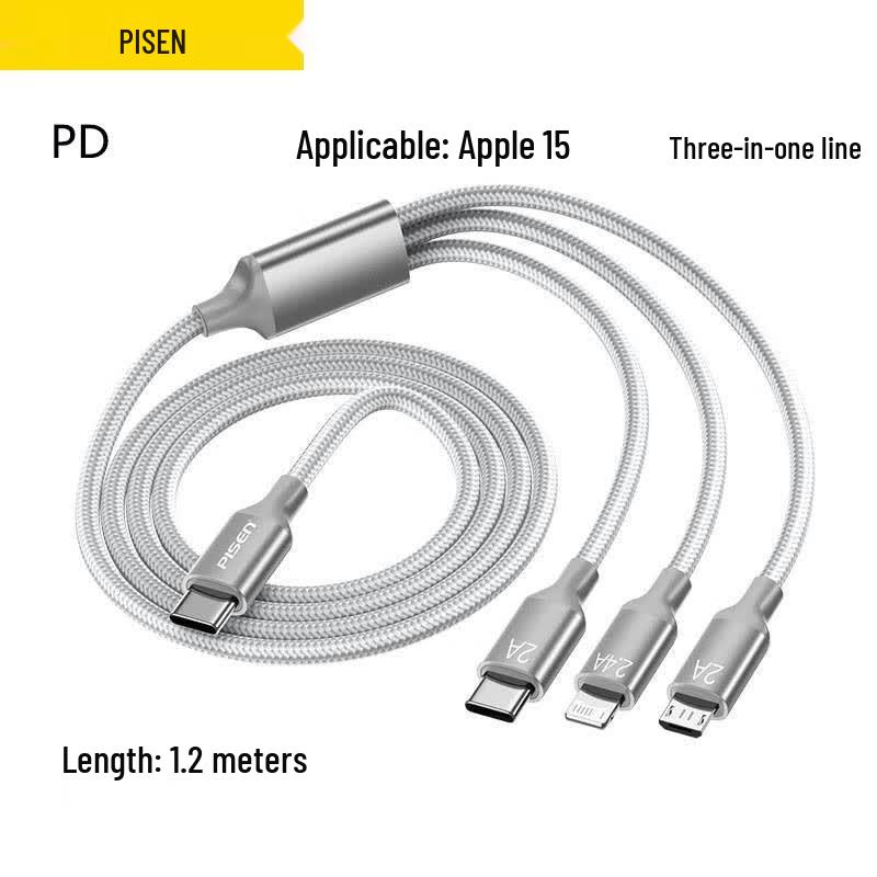 Pisen Star Speed 3-in-1 Braided Charging Cable