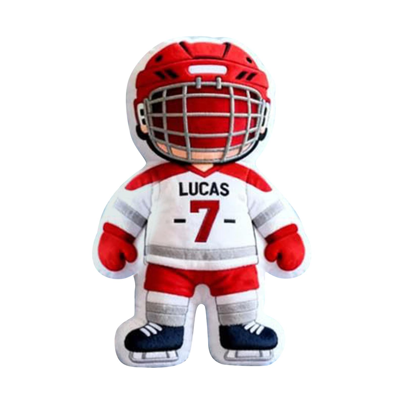 -7 Children s Ice- Sport-shaped Throw Pillow With Personalized Team Elements For Boys As A Birthday Gift One Size красный 1240₽