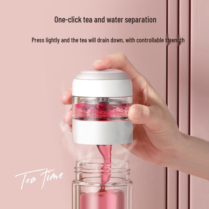 Temake Double-Wall Tea Infuser Glass Bottle