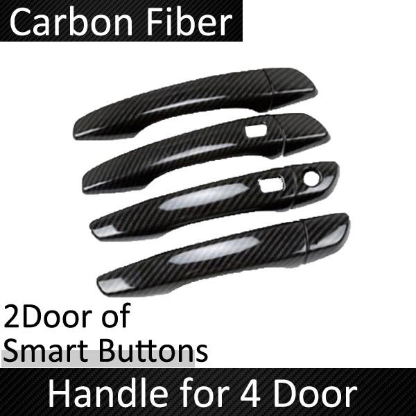 For Opel Corsa F     Carbon Fiber Outer Door Handle Cover Car Decoration Protective Accessories Styling Stickers
