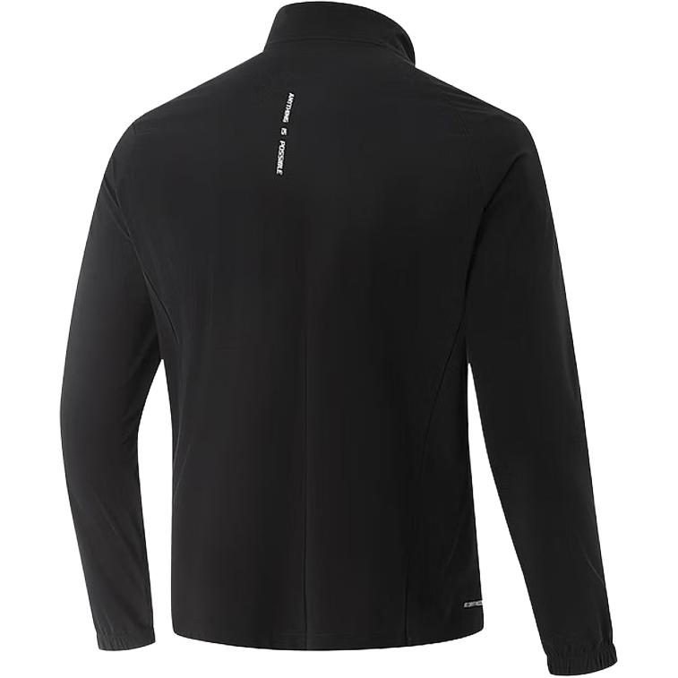 Li-Ning Solid Color Stand Collar Simple Comfortable Casual Jacket Men Jacket Black AFDV239-1