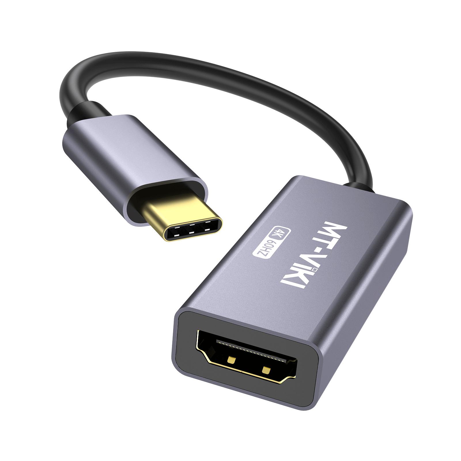 

4K@60Hz Type USB C To HDMI Adapter Converter, Works for Thunderbolt 3/4 сірий