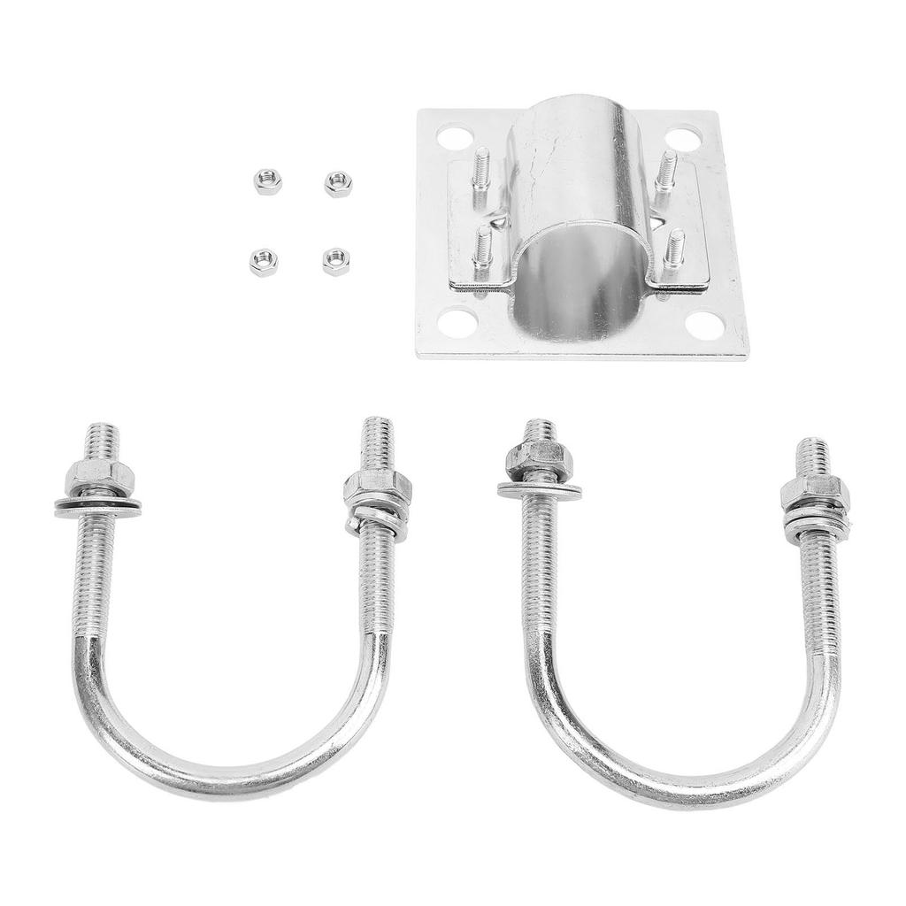 Satellite Dish Pole Mount Adapter Stainless Steel TV Satellite Antennae U Bolt Clamp Kit for