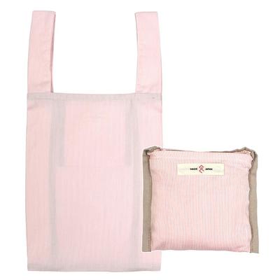 Waschbar Faltbar Öko Hergestellt in Plastiktüte Bleibt an Ort und Stelle IN Gestreift x [Groß glauben] & Tasche, Japan, Form, Waschbar, [HERGESTELLT JAPAN] ([M] Rosa)
