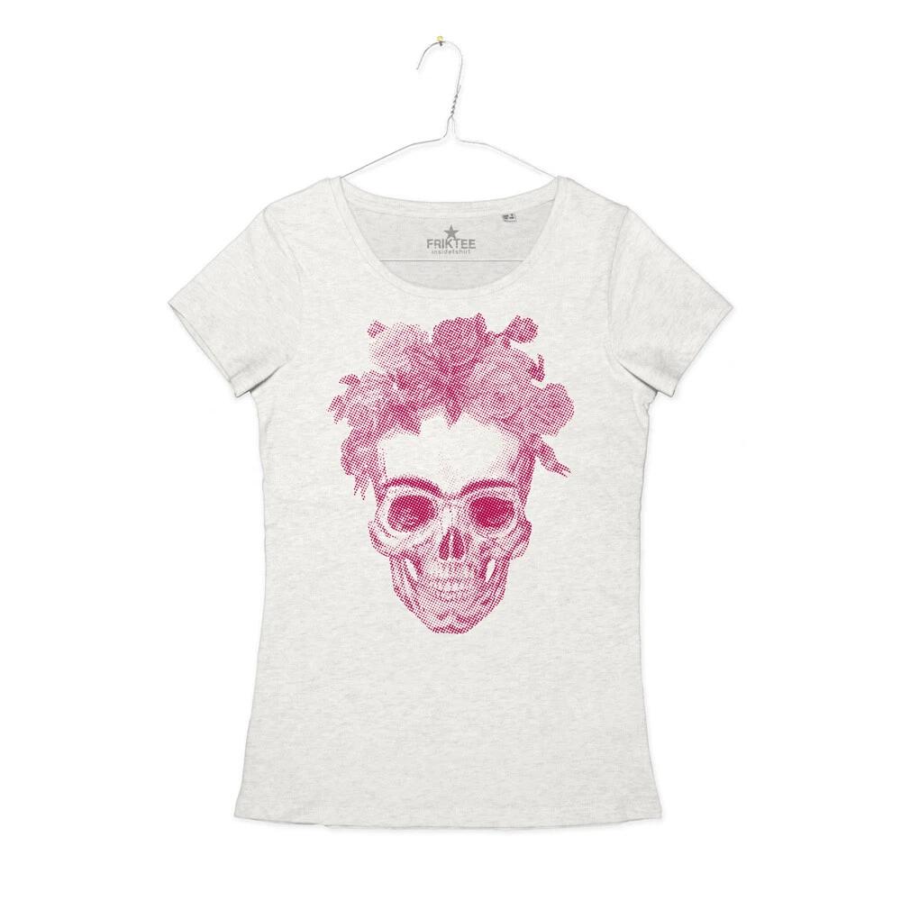 

Womens Skull Frida Kahlo Art Naif Flowers Frida Skull T-Shirt Girl 4XL