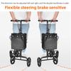 Elderly Four Wheel Knee Scooter Elderly Ankle Injuries Mobility Scooter Foldable Assistive Walking Cart