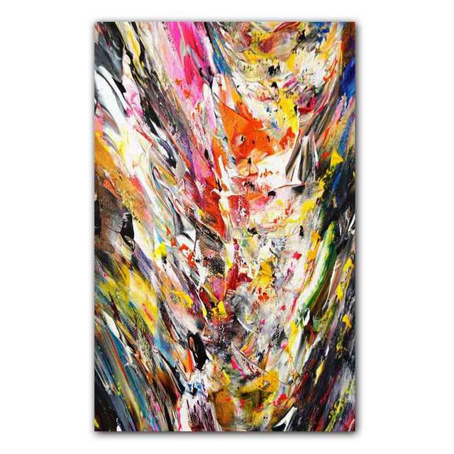 New Nordic Abstract Art Canvas Painting Aesthetic Color Graffiti Poster Office Wall Painting Living Room Home Decoration Mural No Frame