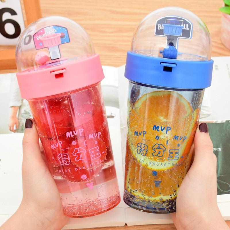 500ml Basketbal Waterfles Grote Capaciteit Studenten Leuke Schietfles Drinkware Sportbeker Accessoires Voor Kinderen Mok