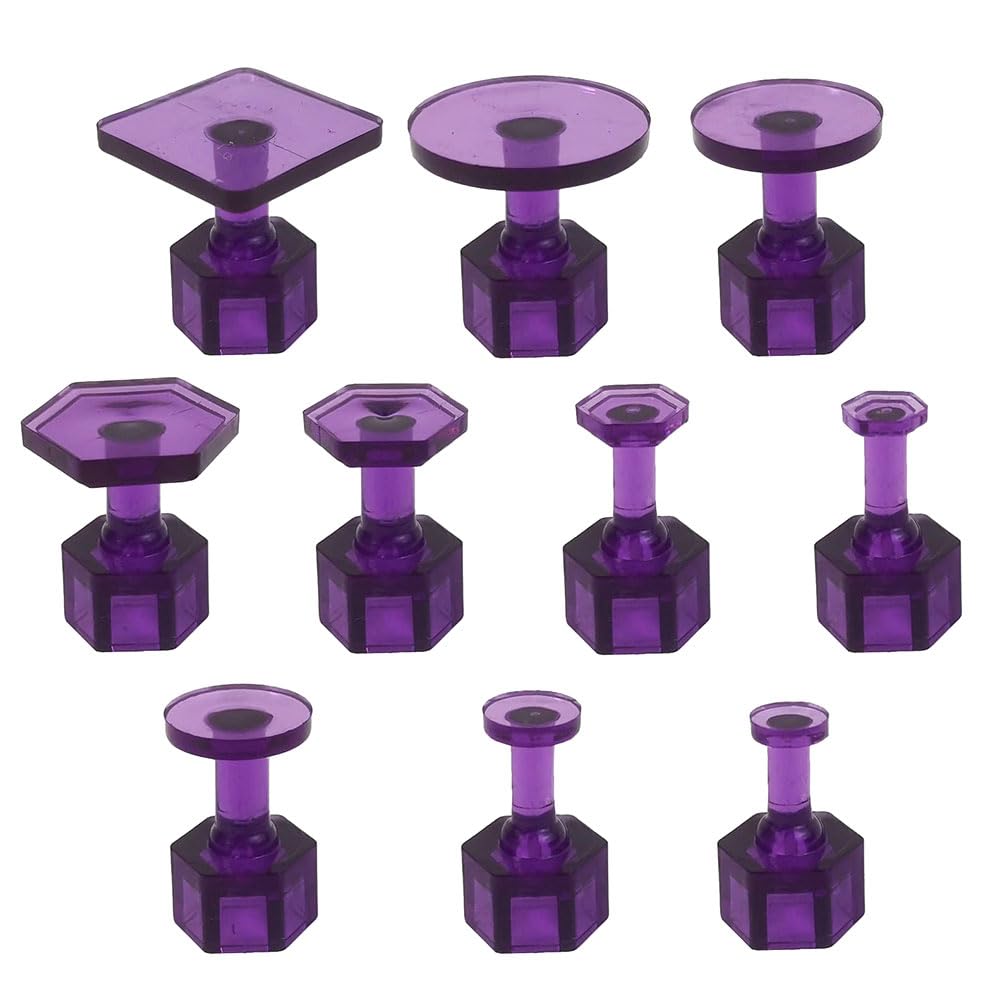 Car Dent Repair Drawer Seat, Seamless Repair, Plastic Body Sheet Metal Uneven Repair Gasket (Purple PC 10 Pieces Slider)
