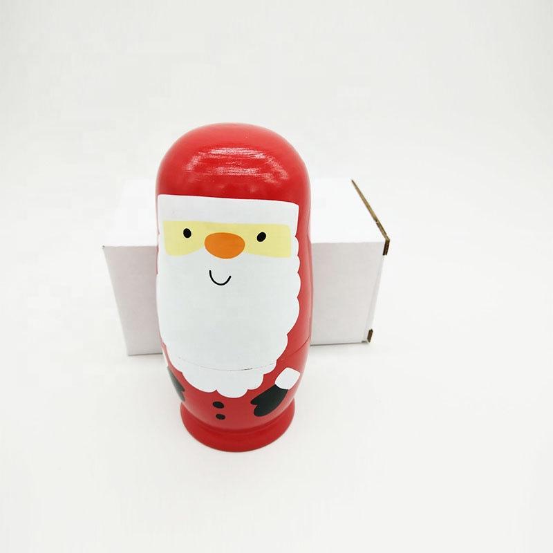 Santa Claus Matryoshka Doll: Six-Layer Wooden Educational Toy & Home Decor Gift
