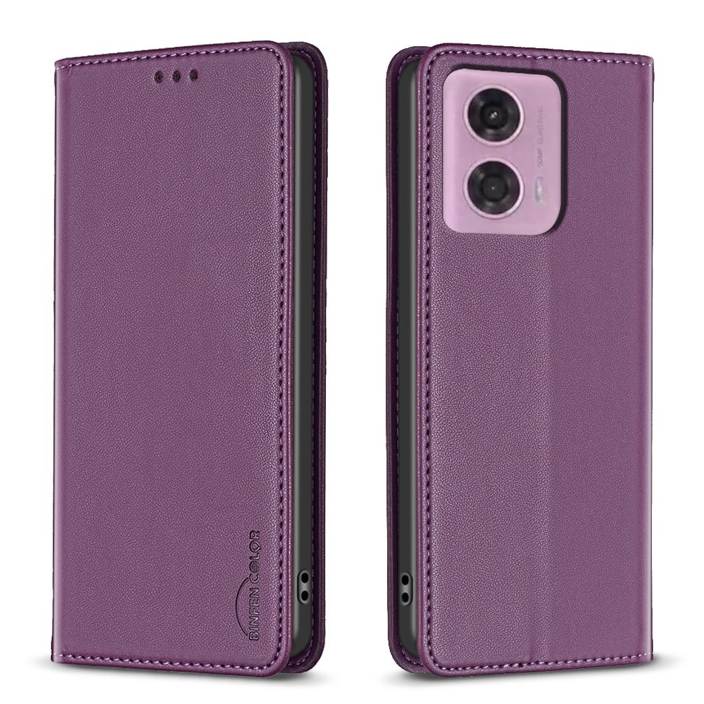 BINFEN COLOR BF18 For Motorola Moto G45 5G/G34 5G Case Card Holder Leather Phone Cover