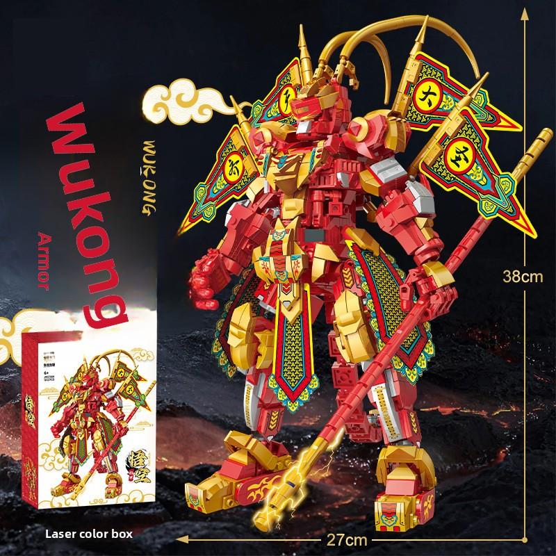 Monkey Red The King Great Saint Assembled Building Blocks Children Toy Ornaments