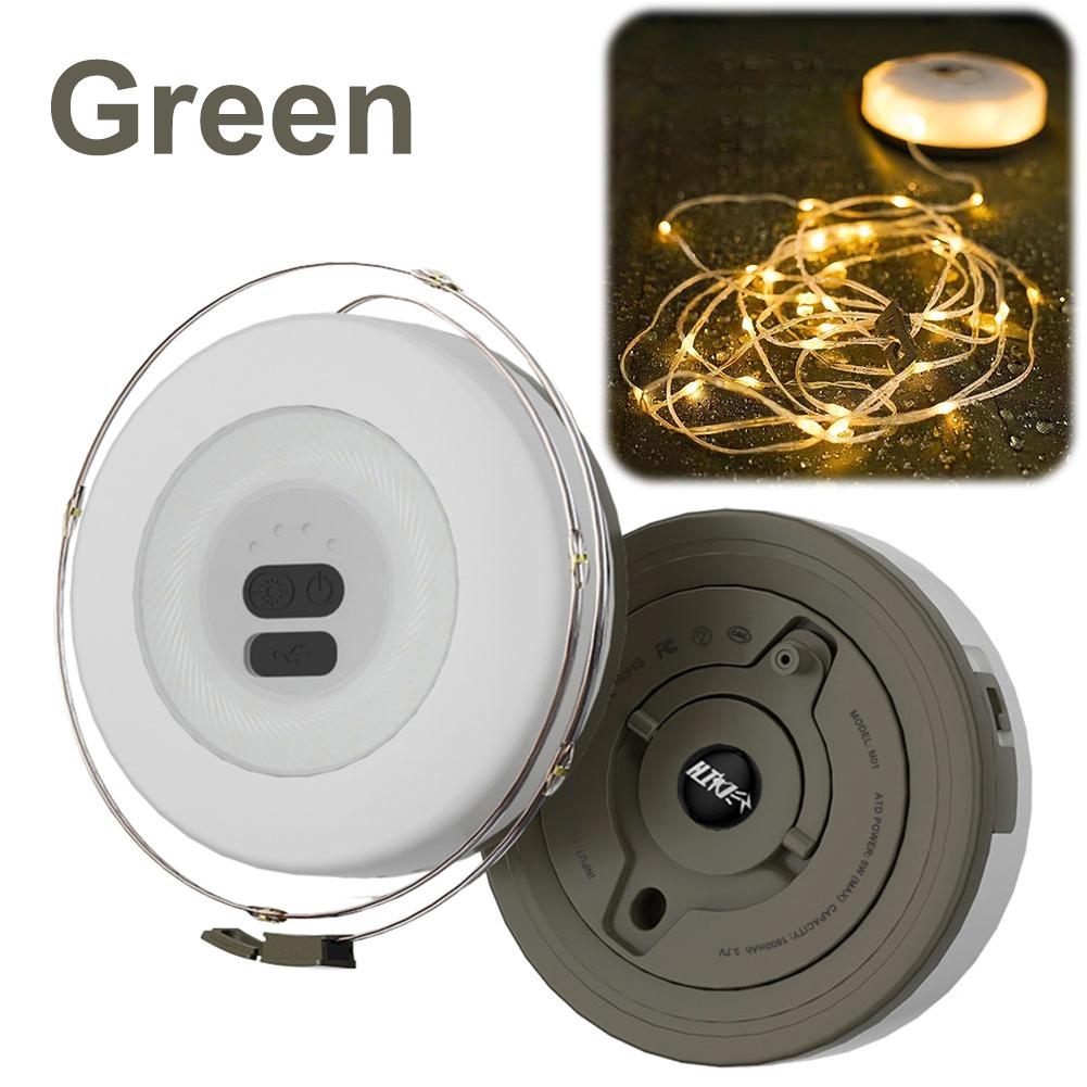 USB Rechargeable Camping Light 10meter Light String Outdoor Tent Light RGB Atmosphere Light LED Flashlight for Camping Travel