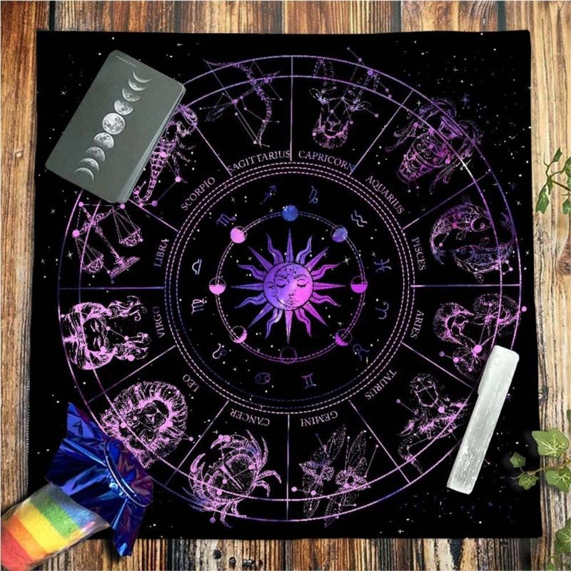 Square Flannelette Tarots Cloth Board Game Pad Astrological Pad Table Cover