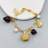 High Sense Fashion Commuter Bracelet K Pastoral Plant Strawberry Basket Bee Zircon Clover Bracelet
