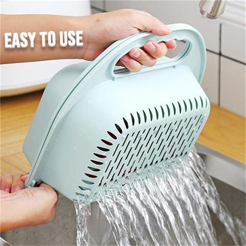 Household Foldable Leaking Fruit Vegetable Container Storage Basin Flash Dryer Rack