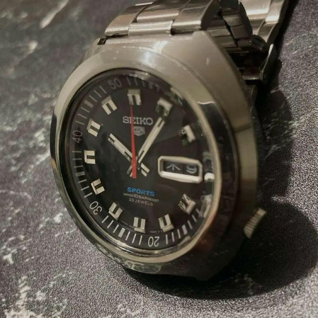 Used Rare Seiko 5 Sports Men's Automatic Watch - Working Condition