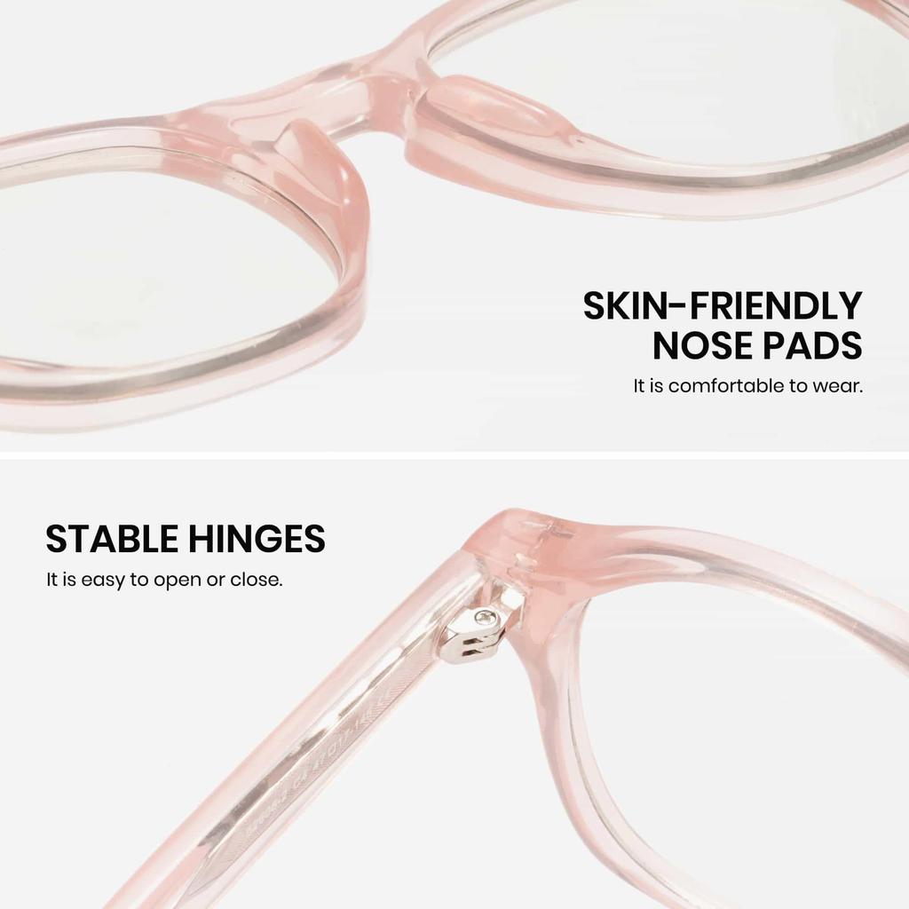 Magic Glasses Photochromic Glasses Frame and Lenses Change Color Blue Light Protection Use Suits for Mountain Stylish Light Pink To Glass Green