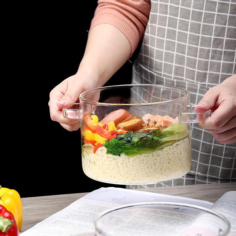Luxuriöse Hitzebeständige klare Große Aufbewahrung Obstsalat Glasschalen