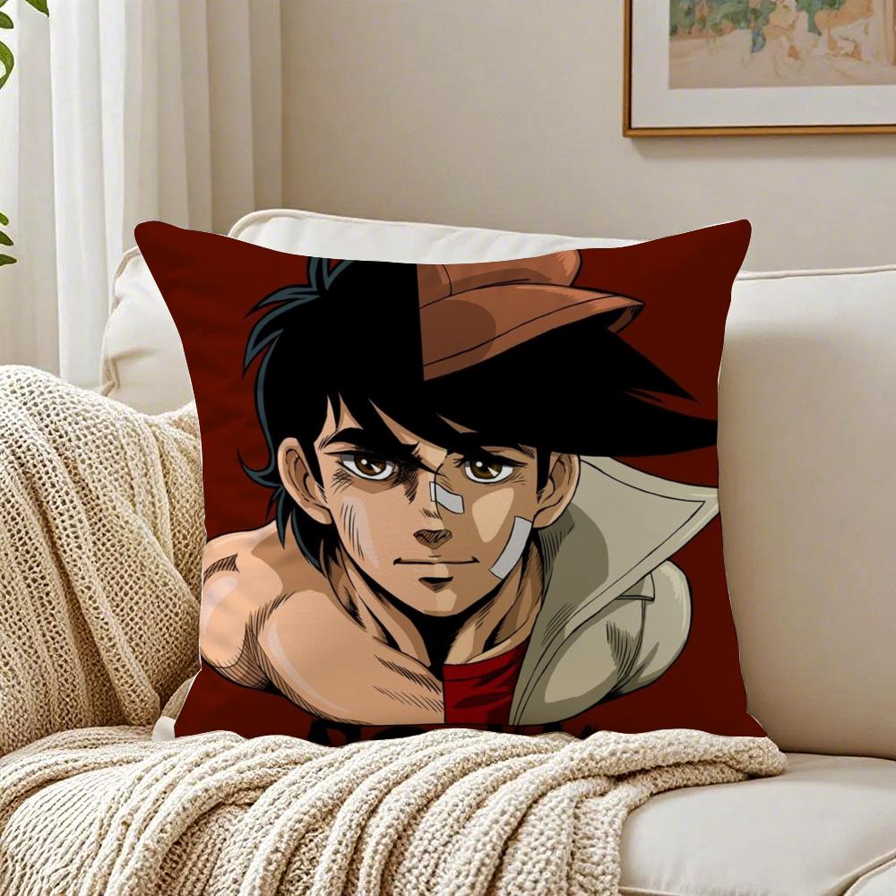 Sports Anime AAshita no Joe Cushion Cover Linen Pillowcase Soft  for Sofa Bed Home Room Decor
