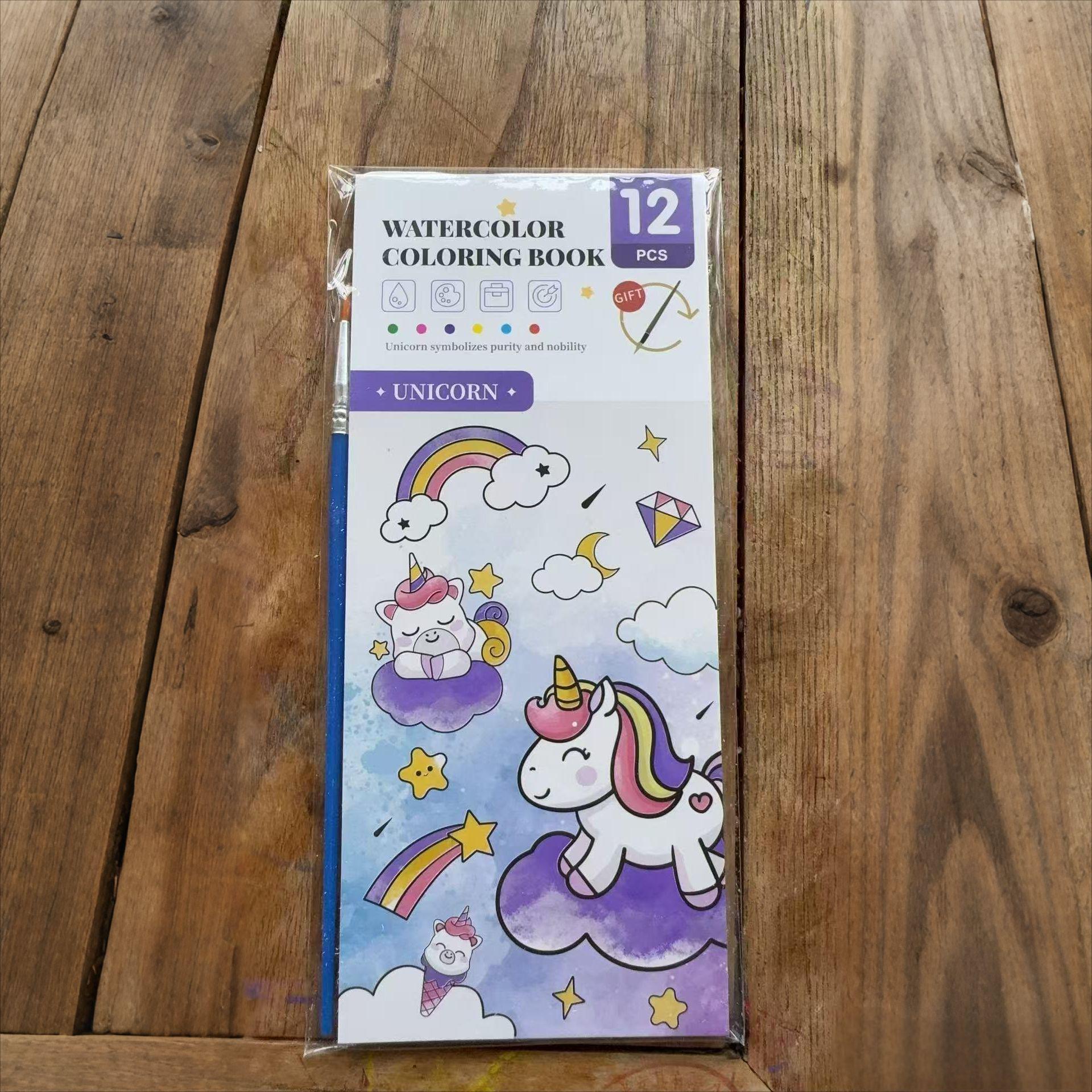 Children s Watercolor Doodling and Coloring Book