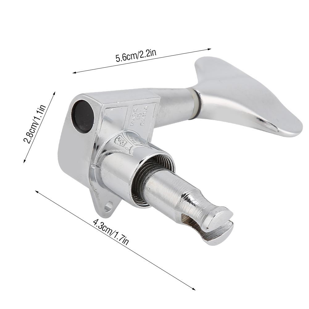 2L2R Fishtail shaped Button Sealed Bass Guitar Tuning Pegs Machine Heads