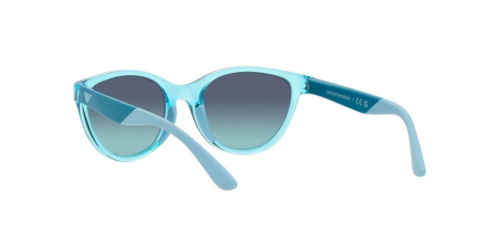 Emporio Armani EK4003F Shiny Transparent Turquoise Frame with Azure Gradient Dark Blue Size 48 Kids' Lens,