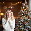 Christmas hair clip for women new year headband new year hoop on the head teenage girls accessories christmas hair band