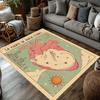 Heart  Love Cat Carpet Abstract and Funny Cat Carpet Living Room Bedroom Carpet Simple Style Pet Door Mat Home Decoration Rug