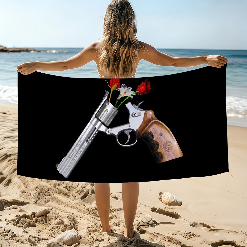 Asciugamano da Spiaggia Rock Skull dei Guns N Roses, Asciugamano da Spiaggia Grande, Asciugamano ad Asciugatura Rapida, Assorbente, Morbido, per Nuoto, Spiaggia, Uomini, Donne