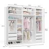Armario Modular Openo Set 260/250 Blanco Cajones Barras Estantes Grande Para Dormitorio