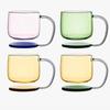 Kreativer Hänge-Glasbecher Kaffee Milchsaft Trinkbecher Wasser Hohes Borosilikatglas Farbblockierendes Glasbecher Bierbecher