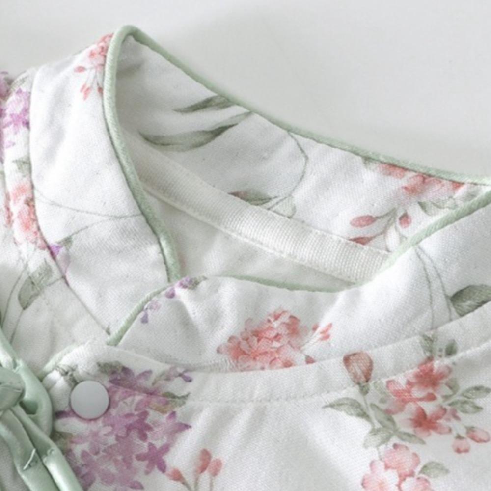 Summer New Baby Clothing Chinese Style Thin Short Sleeve Jumpsuit Cool and Breathable Baby Girl Clothing