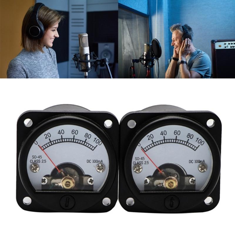 100mA Pointer Ammeter 45 Type DC100MA Analog Panel Meter for Sound Power Tracking and Safety