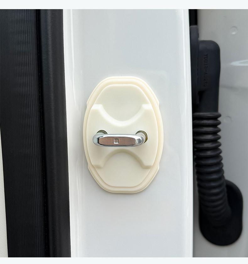 For 2026 GWM ORA 5 Silicone Door Lock Cover, Door Stopper Shock Absorbing Buffer Pad, Anti-Rust Modified Accessories