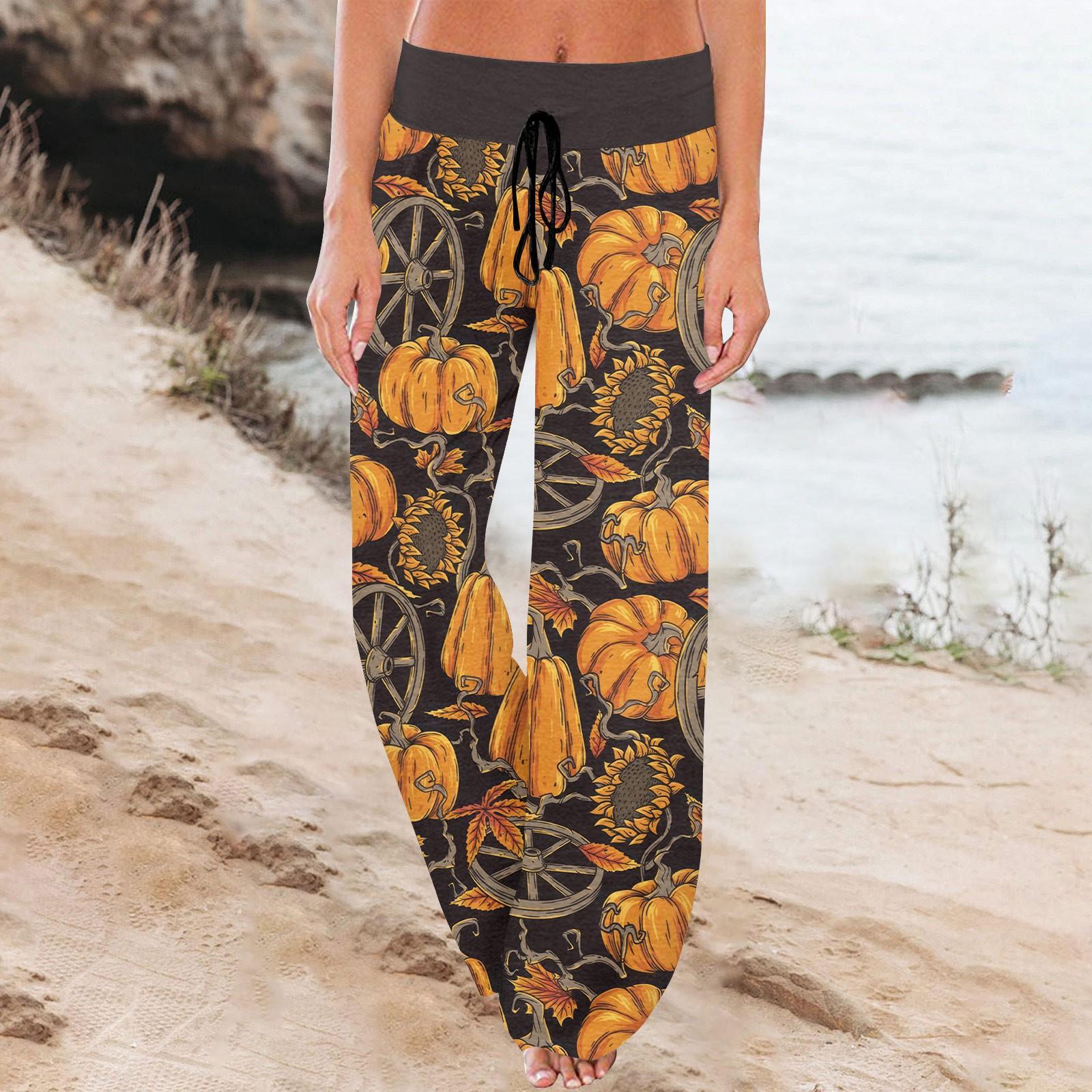 

Жіночі спортивні штани, штани для сну, широкі штани з принтом на шнурках, повсякденні штани з кишенями XXL