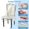 PVC Dining Chair Covers Stain Resistant Pet Claw Resistant Clear Seat Protector Waterproof Oil-proof Kitchen Chair Protectors