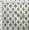 oneOone Georgette Viscose Green Fabric Block Craft Projects Decor Fabric Printed By The Yard 42 Inch