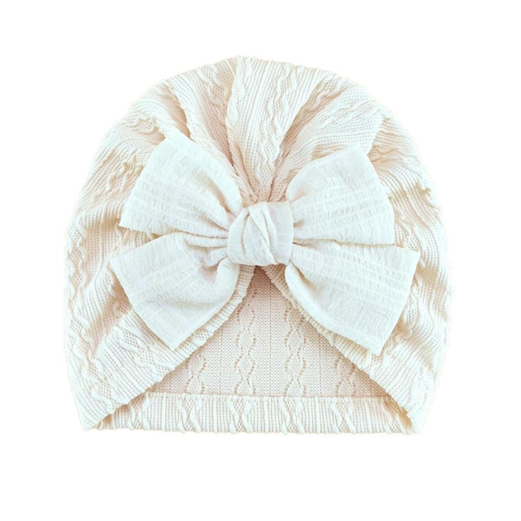 Europeisk & Amerikansk Baby Jacquard Rosettmössa - Söt Spädbarnspullover & Nyföddsmössa