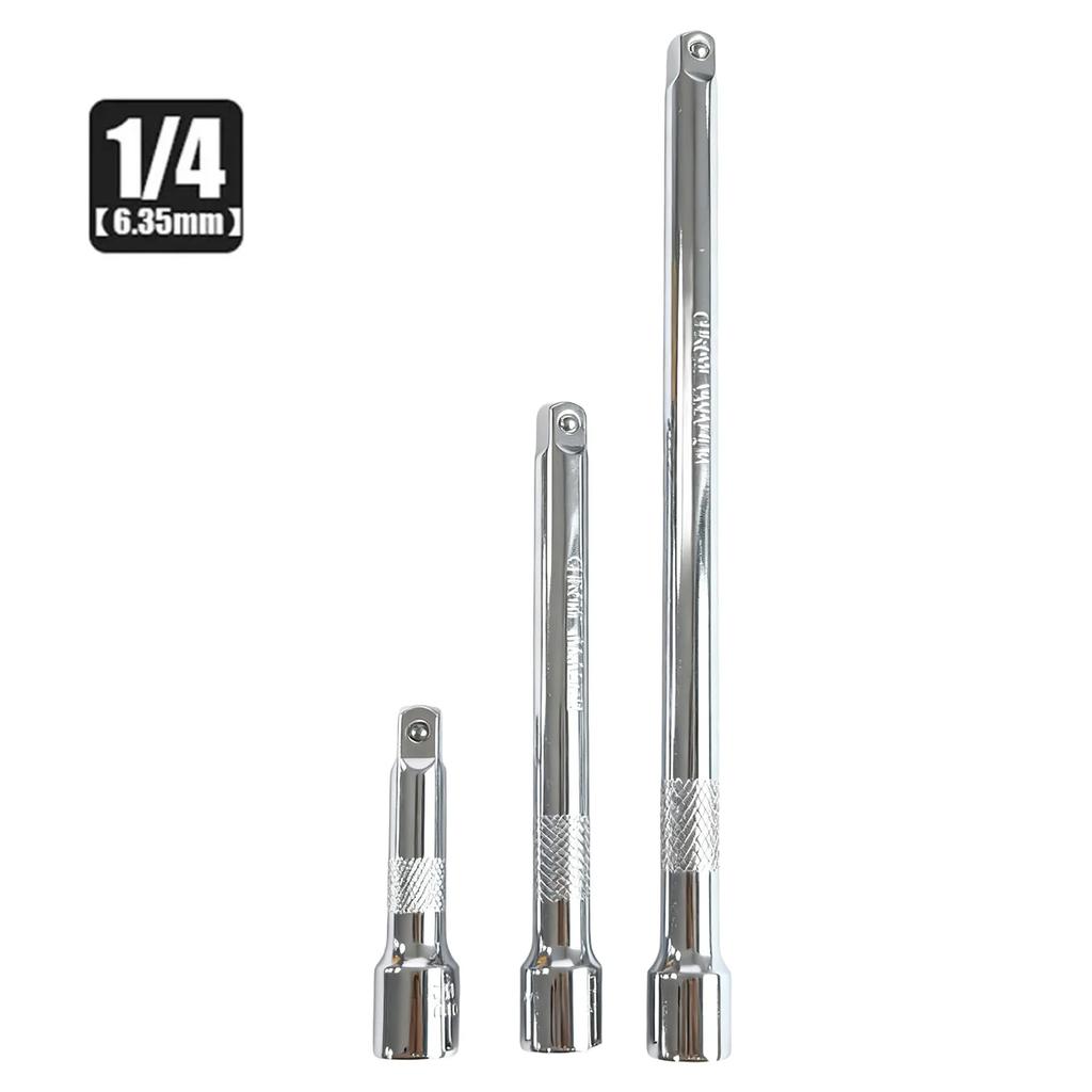1/4“ Socket Ratchet Extension Bar Hand Tools Chrome Plated Steel Socket Ratchet Extension Bar 3pcs Car Tire Repair Hand Tools