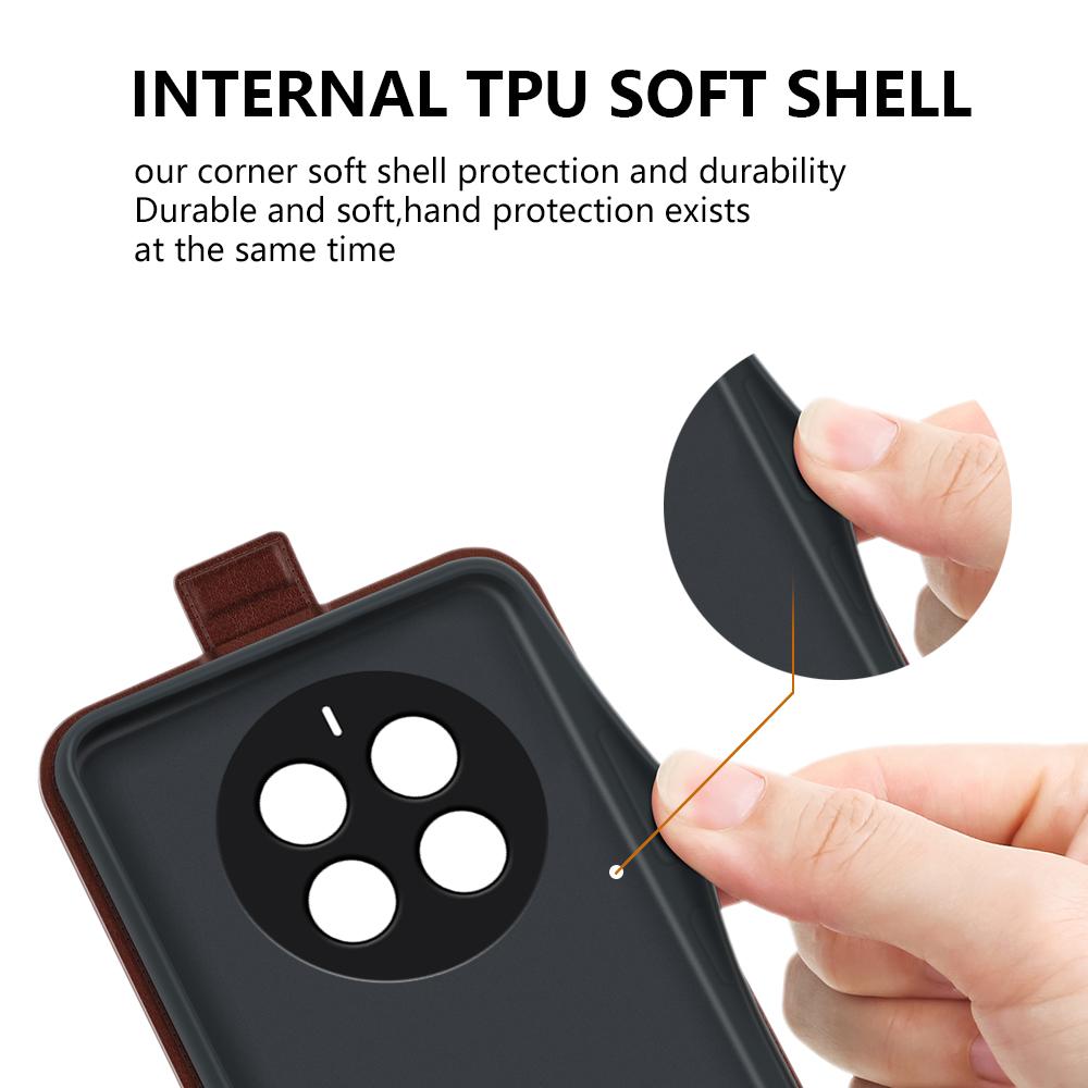 For Realme 12 Pro 5G/12 Pro+ 5G Case Card Slot Anti-Drop Vertical Flip Phone Cover