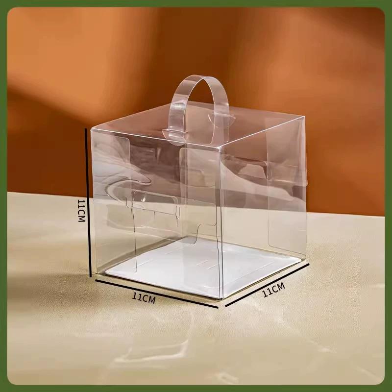 Highly Transparent Hand-held Cake Box Puff Thousand Layer Packaging Box Multi Functional Disposable Portable Dessert Casket Multi-specification