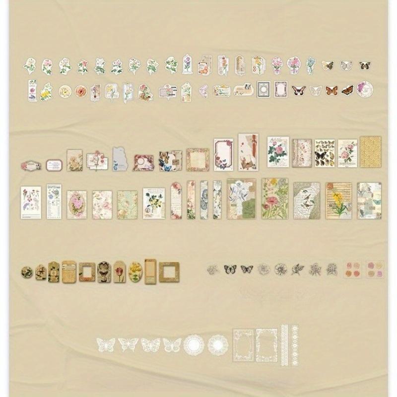 1PC  Long Night Book Series Material Pack Creative Retro Ins Style Notebook Material Paper Notebook Collage Material Card Paper