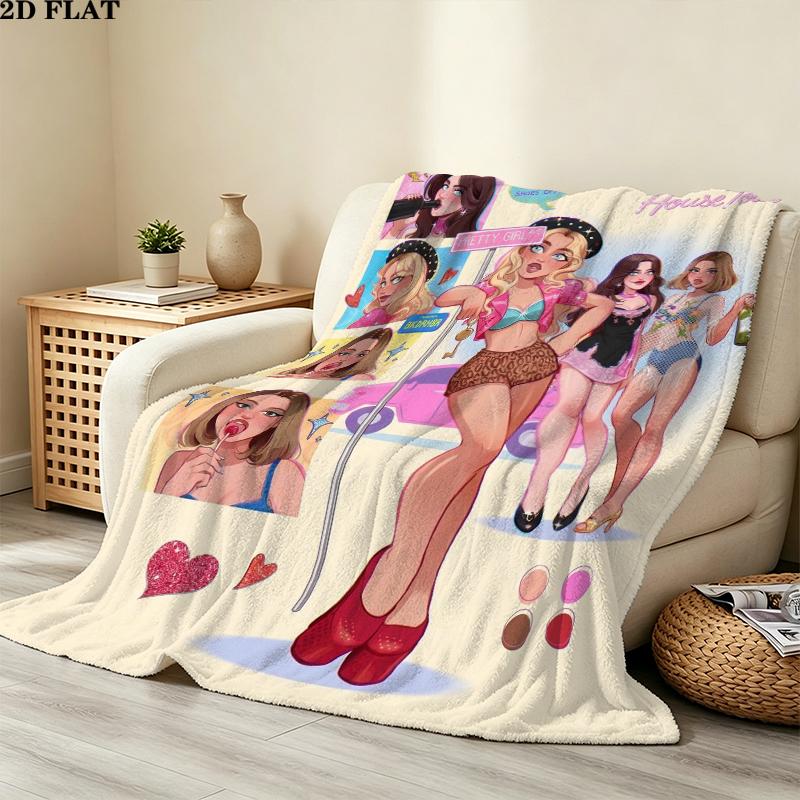 Sabrina Carpenter Print Flannel Blanket, High quality Comfortable for All Seasons, Home Decor, Warmth and Comfort, Perfect for Christmas Gifts
