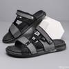 Fashion Trendy Design Men's Sandals Comfortable Beach Sandals Non Slip Driving Men's Two Piece Slippers Platform Sandals Zapatos Hombre