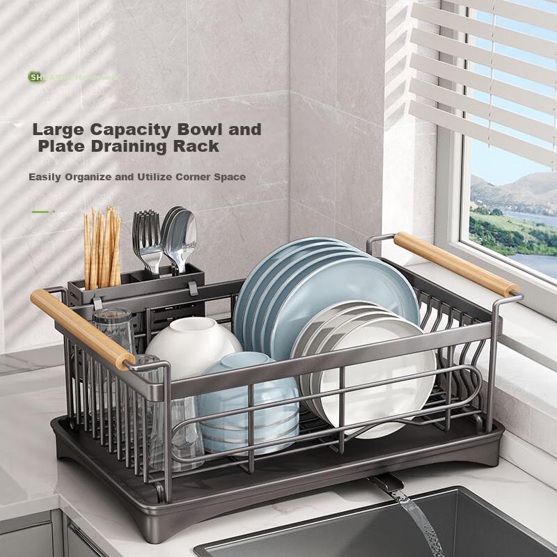 Kitchen Storage Rack, Dish Drainer, Bowl Drainer, Utensil Organizer, Dish Drainer Rack, Bowl And Chopstick Storage Box, Draining Storage Shelf